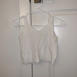 Tillys white cropped tank top